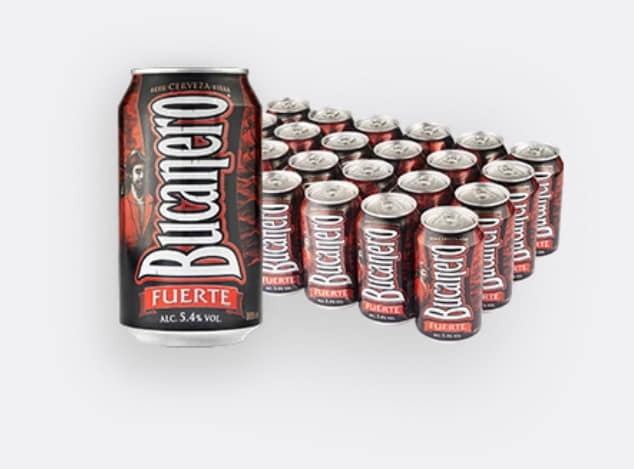 Caja de cerveza Bucanero